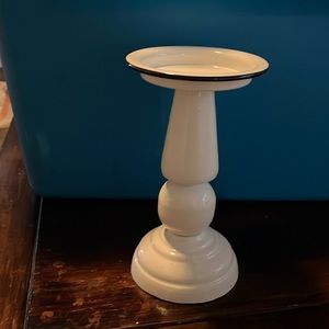 Farmhouse white candle holder